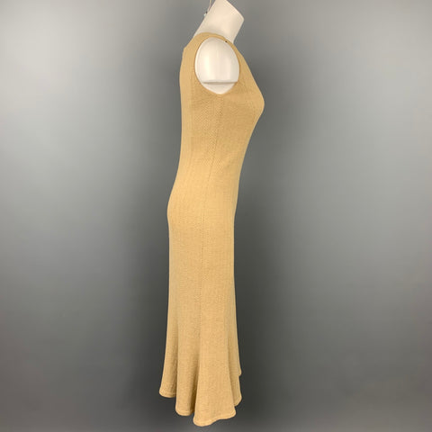 RALPH LAUREN Black Label Size 2 Beige Textured Mermaid Dress