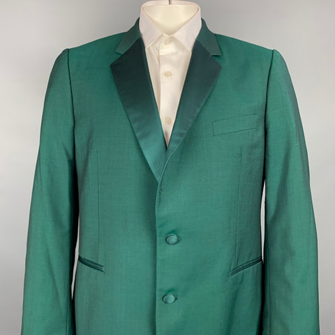 PAUL SMITH Soho Fit Size 46 Regular Green Wool / Mohair Sport Coat