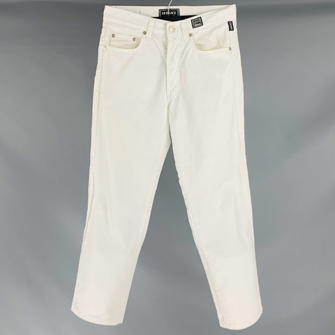 VERSACE JEANS COUTURE Size 30 White Denim 5 Pocket Jeans