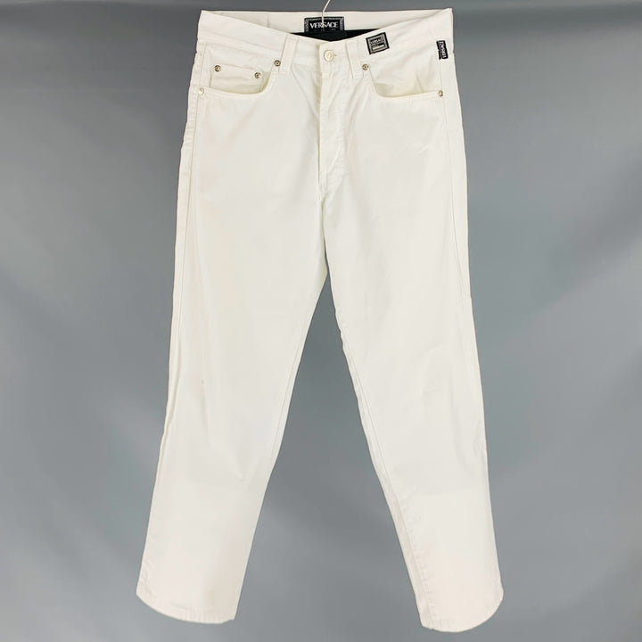 VERSACE JEANS COUTURE Size 30 White Denim 5 Pocket Jeans