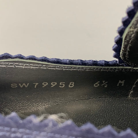 STUART WEITZMAN Size 6.5 Navy Grey Suede Mixed Materials Loafer Flats