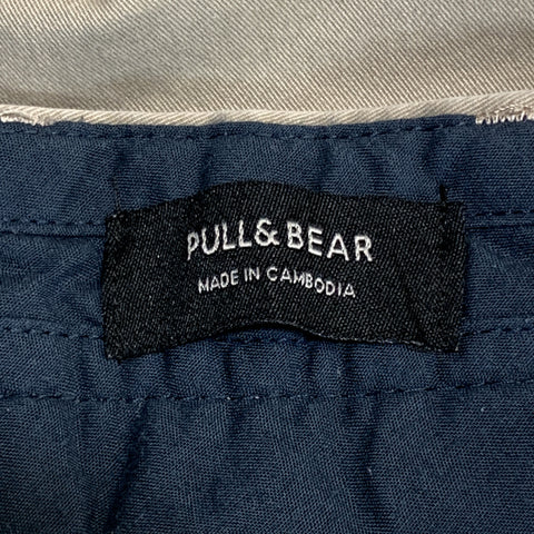 PULL & BEAR Size 30 x 29 Solid Tan Cotton Casual Pants