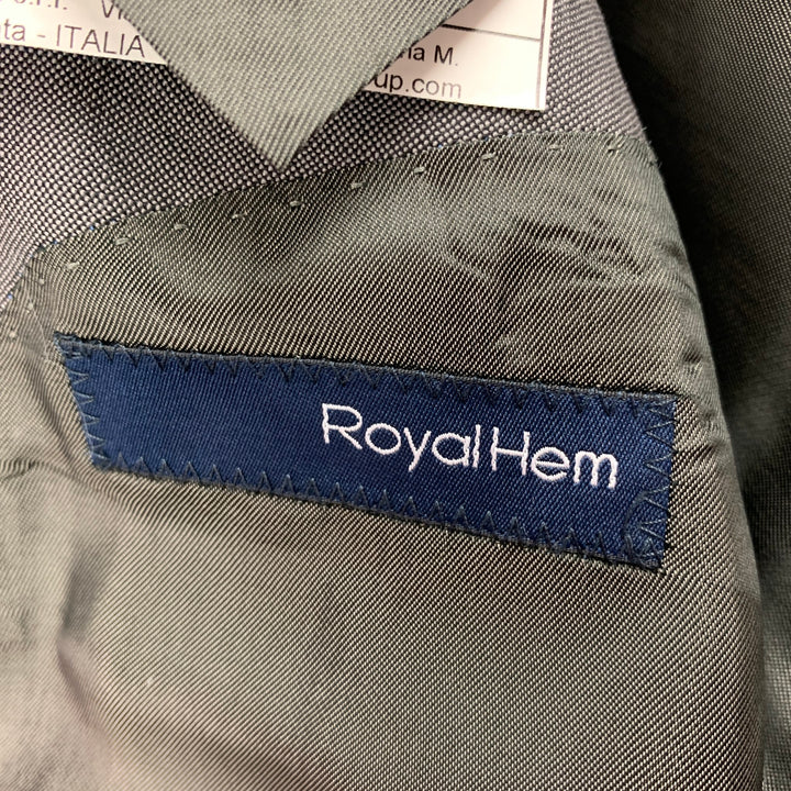 ROYAL HEM Size 40 Grey Wool Mohair Notch Lapel Suit