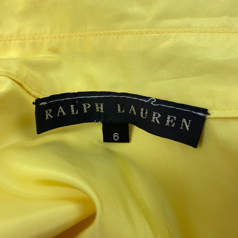 RALPH LAUREN Black Label Size 6 Yellow Nylon Belted Trench Coat