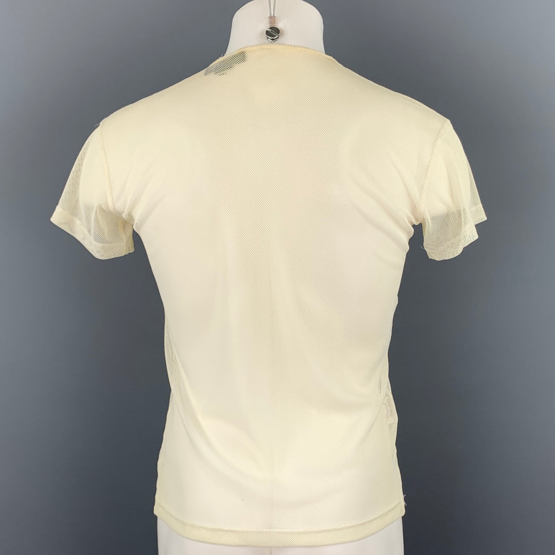 JOHN BARTLETT Taille S T-shirt Col Rond Crème Mesh Polyamide / Nylon