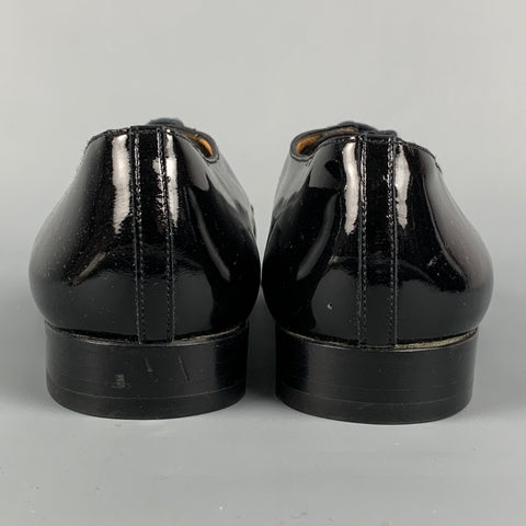 BALLY Bice Size 8 Black Patent Leather Lace Up Shoes
