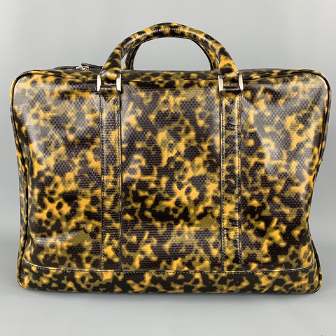 EMPORIO ARMANI Olive Camouflage Patent Leather Luggage / Briefcase