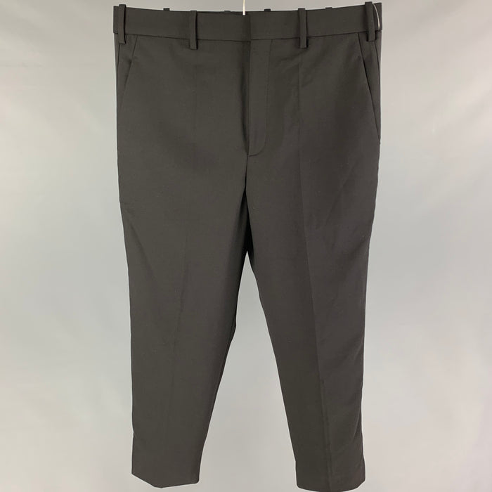 NEIL BARRETT Size 32 Black Polyester Blend Tuxedo Dress Pants