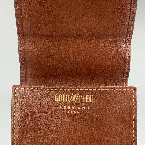 GOLDPFEIL Tan Brown Leather Magnetic Flap Case