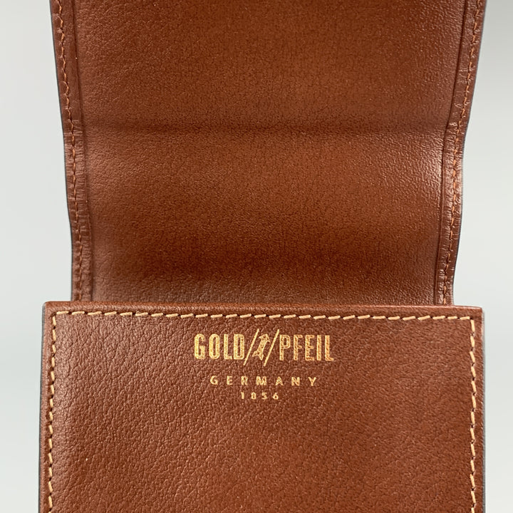 GOLDPFEIL Tan Brown Leather Magnetic Flap Case