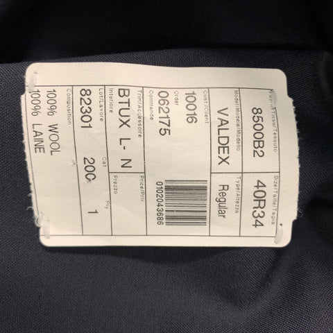 SIMON SPURR VALDEX Size 40 Regular Black Wool Notch Lapel 34 36 Tuxedo