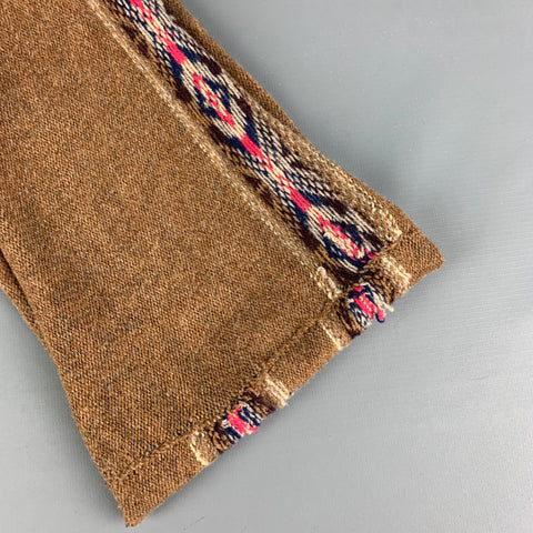 DRIES VAN NOTEN Grey Blue Stripe Wool Scarf