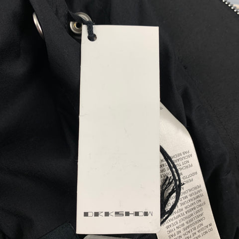 DRKSHDW by RICK OWENS Size L Black Cream Cotton Hooded Coat