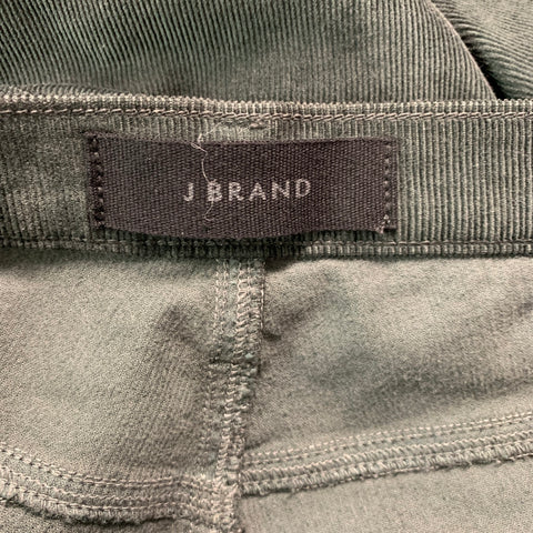 J BRAND Size 34 Green Corduroy Cotton Blend Flat Front Casual Pants