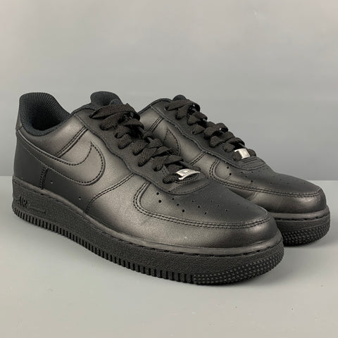 Zapatillas NIKE Air Force de cuero negro talla 8.5