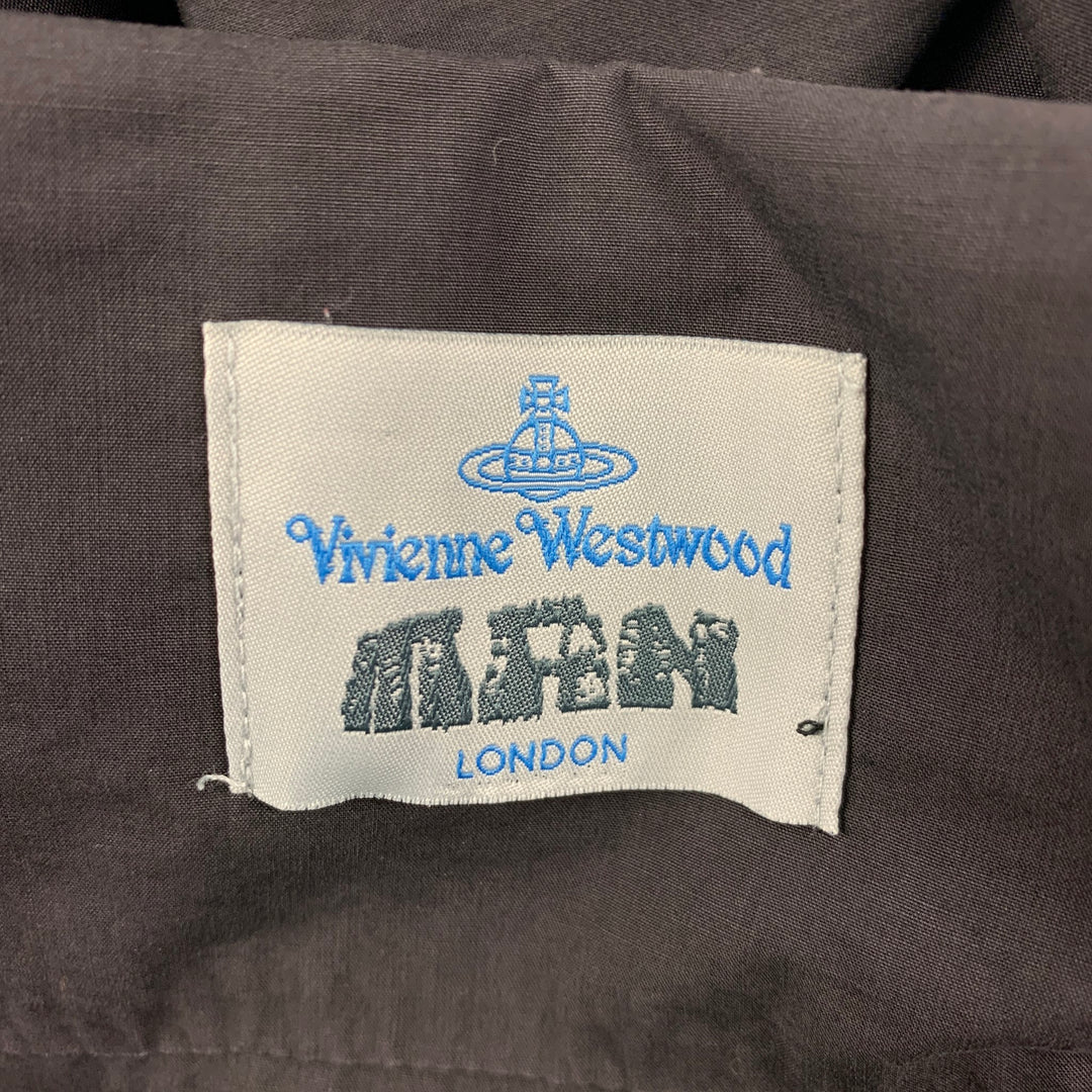 VIVIENNE WESTWOOD MAN Taille S Chemise à manches longues en coton à bordure contrastée noire