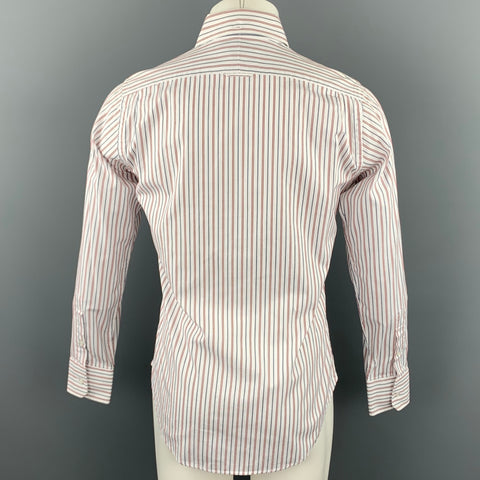 THOM BROWNE Size M Red White Blue Stripe Cotton Button Down Long Sleeve Shirt