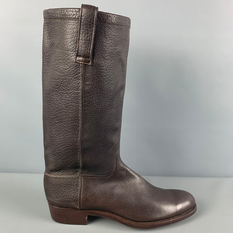 E. VOGEL Size 11 Brown Leather Pull On Boots