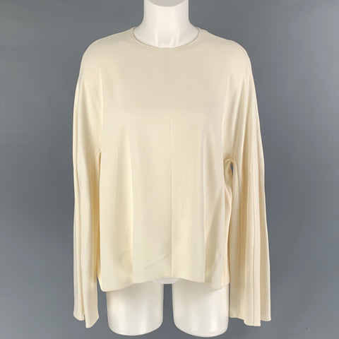 THE ROW Blusa raglán de mezcla de viscosa color crema talla 6