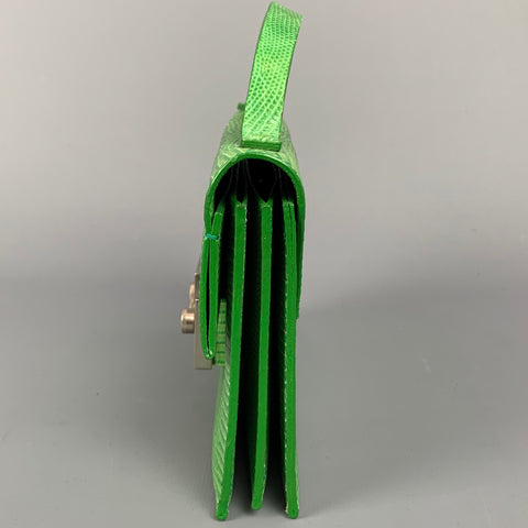 CALVIN KLEIN COLLECTION Green Lizard Leather Mini Bags