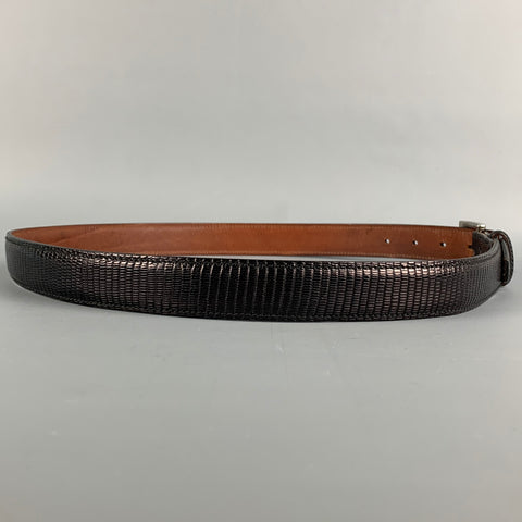 LOSCO Size 36 Black Lizard Leather Belt