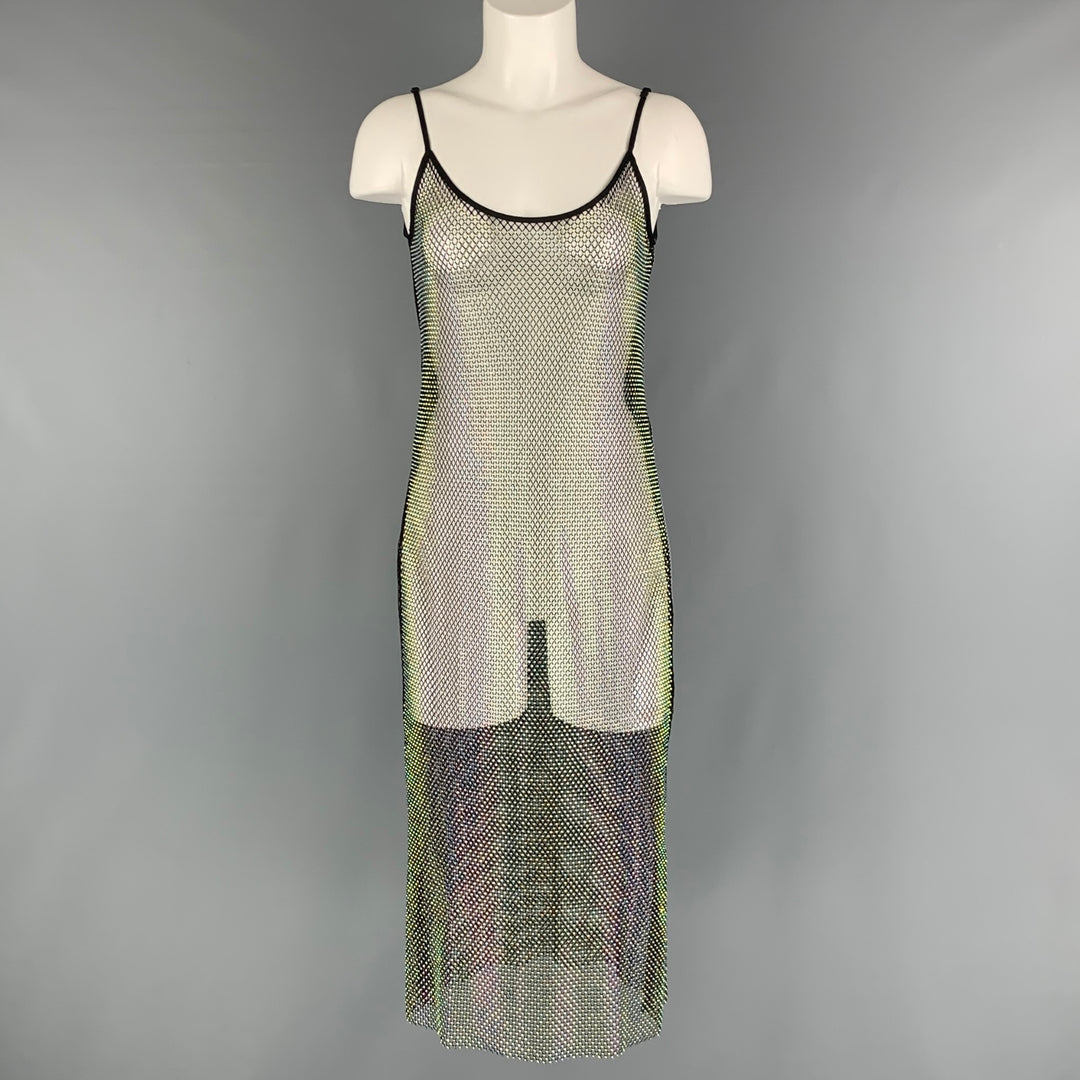 STINE GOYA Size S Black Polyester Beaded Slip Dress Sui Generis Designer Consignment STINE GOYA Size S Black Polyester Beaded Slip Dress Sui Generis Designer Consignment