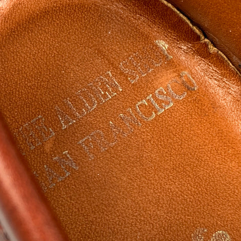 ALDEN Size 6.5 Brown Leather Penny Loafers