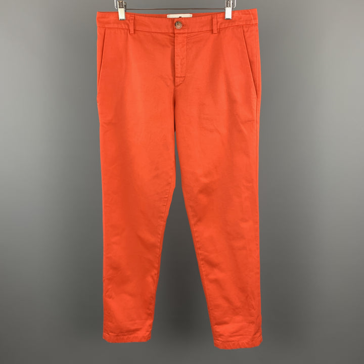 ANDREA CAMMAROSANO Size 32 x 31 Orange Cotton Casual Pants
