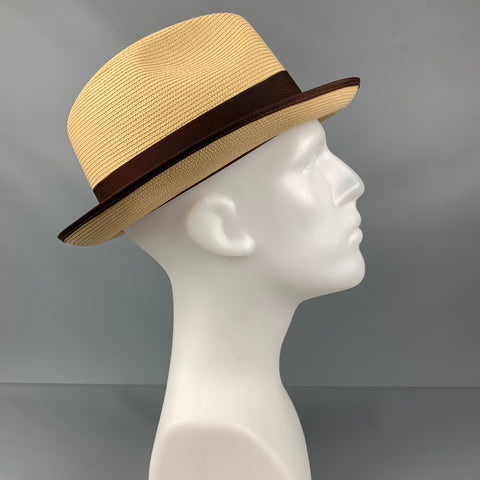 STETSON Size 57 Natural Brown Straw Hat