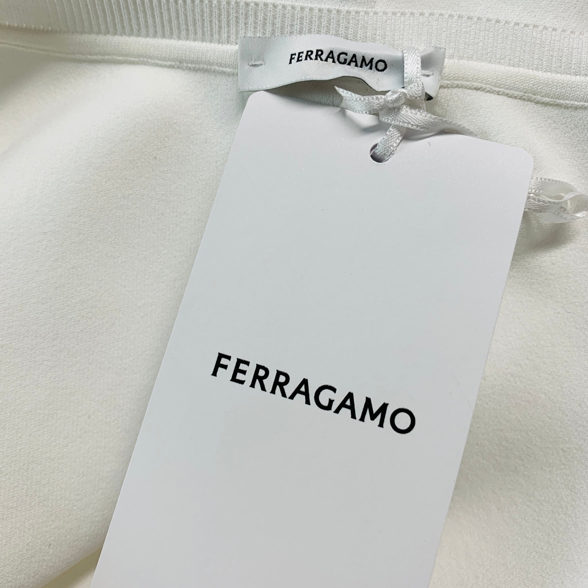 SALVATORE FERRAGAMO Size S White Viscose Blend Tank Casual