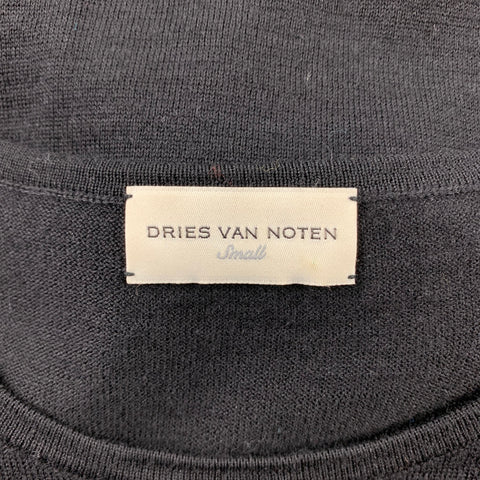 DRIES VAN NOTEN Size S Black Merino Wool Blend Pullover