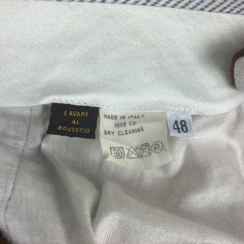 LORO PIANA Size 32 Brown Corduroy Zip Fly Casual Pants