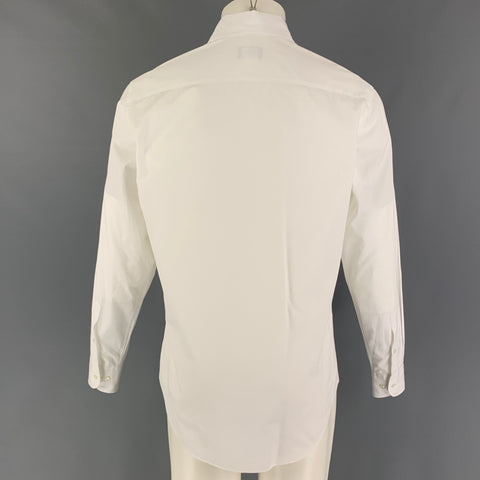 GIORGIO ARMANI Size M White Cotton Button Up Long Sleeve Shirt