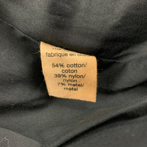 JOHN VARVATOS * U.S.A. Size XL Black Wrinkled Cotton Blend Coat