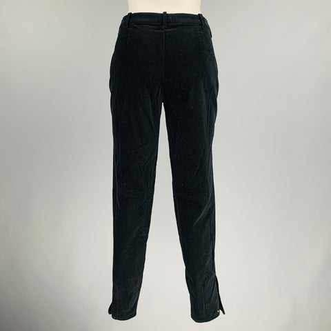 RALPH LAUREN Talla 8 Pantalones casuales de elastano de algodón negro