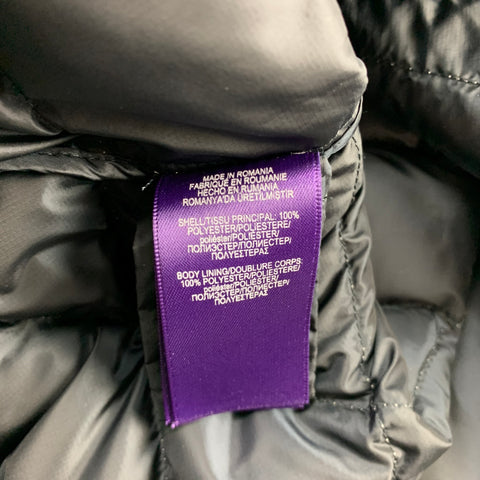 RLX by RALPH LAUREN Purple Label Size XL Silver Quilted Polyester Zip Up Vest