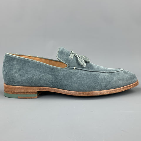 PS by PAUL SMITH Size 9 Teal Suede Slip On Tassel Loafers