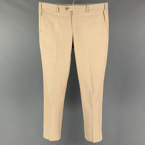 PAL ZILERI Size 36 Beige Flat Front Casual Pants