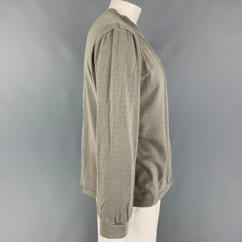 Size XL SMITH & SMITH Taupe Solid Long Sleeve Pullover