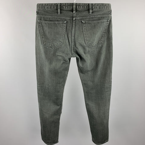 PAUL SMITH JEANS Size 32 Charcoal Cotton Button Fly Jeans
