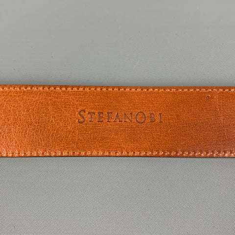 STEFANOBI Size 38 Tan Leather Belt