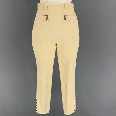 Vintage HERMES Size 10 Cream Cotton Jodhpurs Casual Pants