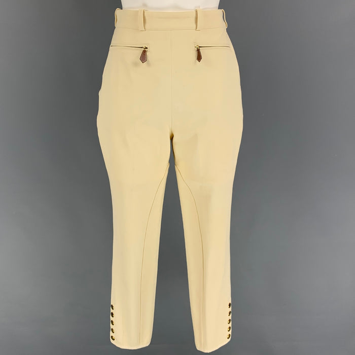 Vintage HERMES Size 10 Cream Cotton Jodhpurs Casual Pants