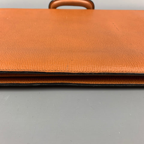 Vintage MARK CROSS Tan Leather Brass Briefcase Bag