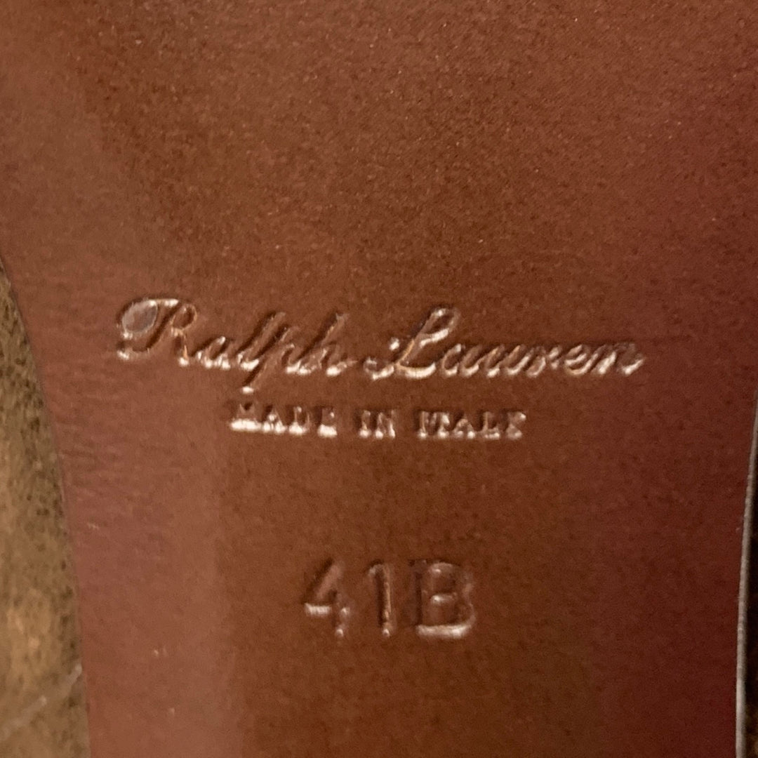 RALPH LAUREN Size 11 Brown Suede Ankle Boots