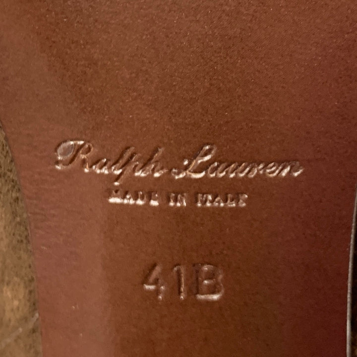 RALPH LAUREN Size 11 Brown Suede Ankle Boots
