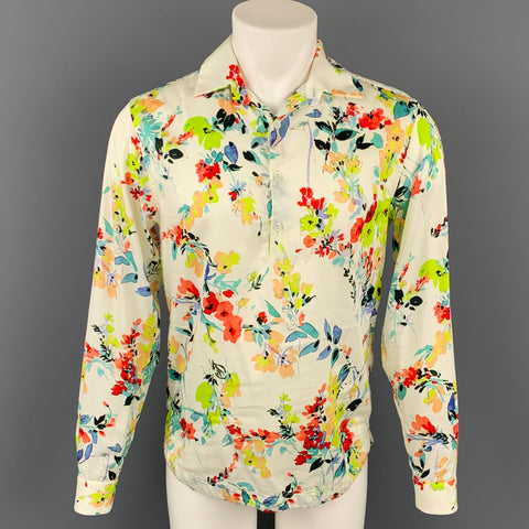 BARENA Taille XS Chemise à manches longues en coton imprimé multicolore