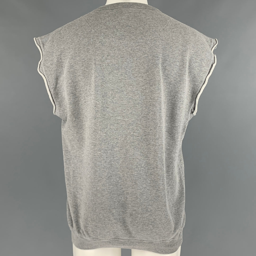 DRIES VAN NOTEN Size S Grey Cotton Sleeveless Sweatshirt – Sui 