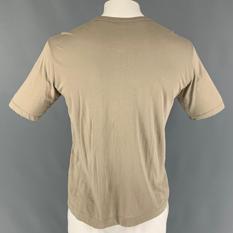 DRIES VAN NOTEN Size S Taupe Sequined Cotton Crew-Neck T-shirt