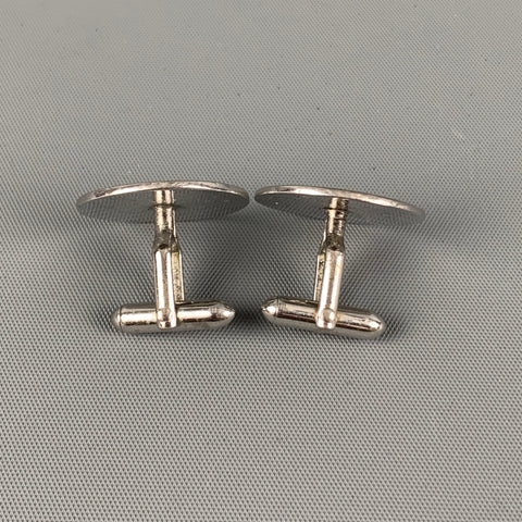 SWANK Silver Embossed Metal Cuff Links
